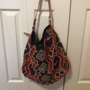 Anthropologie Holding Horses Beaded Hobo